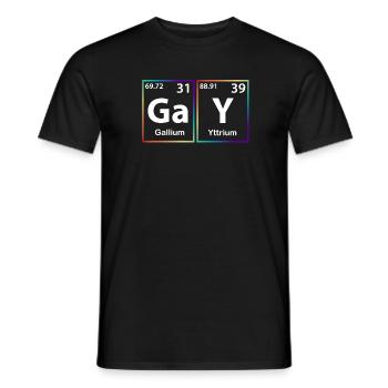 Gay Periodic Table Elements Spelling - Men's T-Shirt - black - Front - AI Model Male 178 light (178cm)