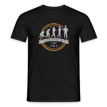 Chef Chef Evolution - T-shirt homme - noir - Devant - AI Model Male 178 light (178cm)