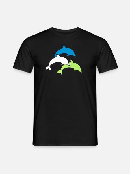 Dolphins - Men's T-Shirt - black