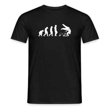 Judo Evolution cool judoka retro gift - Men's T-Shirt - black - Front - AI Model Male 178 light (178cm)