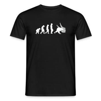 Judo Evolution cool judoka retro gift - Men's T-Shirt - black - Front - AI Model Male 178 light (178cm)