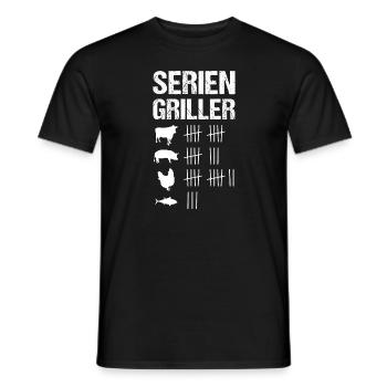 Seriengriller Grillen Grillfan BBQ Barbecue Männer - Männer T-Shirt - Schwarz - Vorne - AI Model Male 178 light (178cm)
