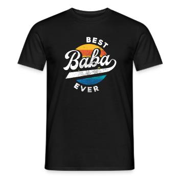 Best Baba Ever Türkischer Vater Papa Türkei Retro - Männer T-Shirt - Schwarz - Vorne - AI Model Male 178 light (178cm)