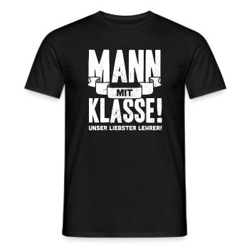 Bester Lehrer | Mann mit Klasse süßes Geschenk - Männer T-Shirt - Schwarz - Vorne - AI Model Male 178 light (178cm)