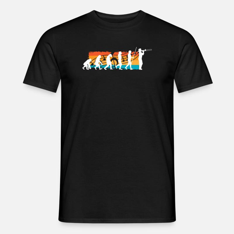 Evolution Posaune | Posaunist cooles Geschenk - Männer T-Shirt - Schwarz