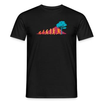 Evolution Lumberjack Tree Cutter Chainsaw Forester - Men's T-Shirt - black - Front - AI Model Male 178 light (178cm)