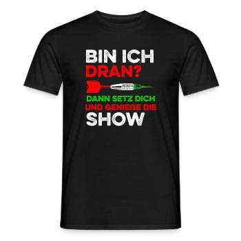 Dart Shirt Show Profi Lustiger Spruch - Männer T-Shirt - Schwarz - Vorne - AI Model Male 178 light (178cm)