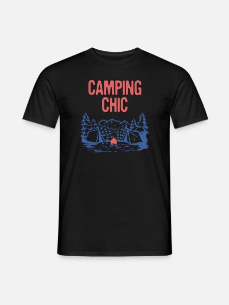 Camping Chic Summer Camper Tropical Camp Couples - Männer T-Shirt - Schwarz