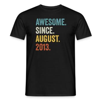 Awesome Since August 2013 9e anniversaire - T-shirt homme - noir - Devant - AI Model Male 178 light (178cm)