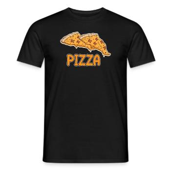 Math Pizza Pi - Männer T-Shirt - Schwarz - Vorne - AI Model Male 178 light (178cm)