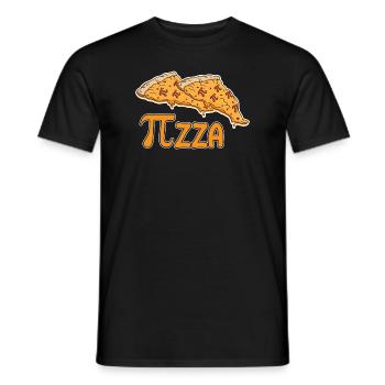 Math Pizza Pi - Männer T-Shirt - Schwarz - Vorne - AI Model Male 178 light (178cm)