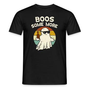 Halloween Boos Some More Ghost Beer - Men's T-Shirt - black - Front - AI Model Male 178 light (178cm)
