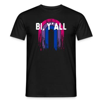 Bi Y’all Bisexual Dictons Bi Pride Citations LGBTQ - T-shirt homme - noir - Devant - AI Model Male 178 light (178cm)