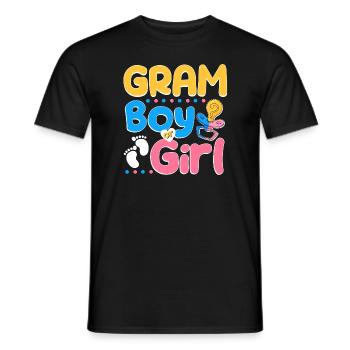 Pink or Blue Gram Loves You Best Grandma Ever - Men's T-Shirt - black - Front - AI Model Male 178 light (178cm)