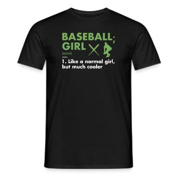 Sport Girl Définition Baseball - T-shirt homme - noir - Devant - AI Model Male 178 light (178cm)