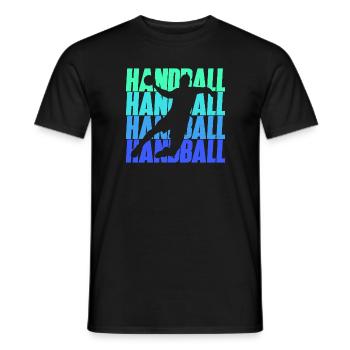 Joueurs de handball Joueurs de handball Enfants Joueurs de handball - T-shirt homme - noir - Devant - AI Model Male 178 light (178cm)