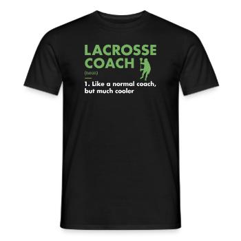 Définition de l’entraîneur sportif La crosse - T-shirt homme - noir - Devant - AI Model Male 178 light (178cm)