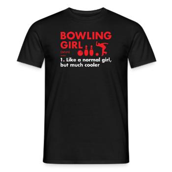 Sport Girl Définition Bowling - T-shirt homme - noir - Devant - AI Model Male 178 light (178cm)