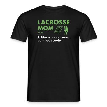 Sport Mom Definition Lacrosse - Männer T-Shirt - Schwarz - Vorne - AI Model Male 178 light (178cm)