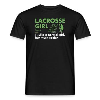 Sport Girl Definition Lacrosse - Männer T-Shirt - Schwarz - Vorne - AI Model Male 178 light (178cm)