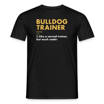 Définition de l’entraîneur de bouledogue - T-shirt homme - noir - Devant - AI Model Male 178 light (178cm)