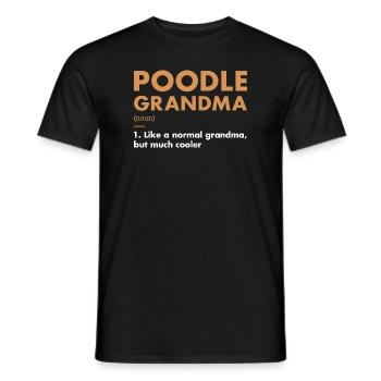 Poodle Grandma Definition - Men's T-Shirt - black - Front - AI Model Male 178 light (178cm)