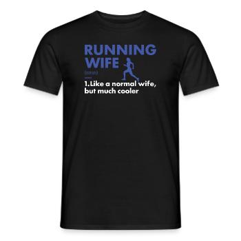 Sport Wife Running - Men's T-Shirt - black - Front - AI Model Male 178 light (178cm)