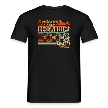 Retro Vintage Legendär Geburtstag Dezember 2006 - Männer T-Shirt - Schwarz - Vorne - AI Model Male 178 light (178cm)