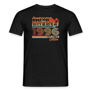 Retro Vintage Legendär Geburtstag Dezember 1996 - Männer T-Shirt - Schwarz - Vorne - AI Model Male 178 light (178cm)