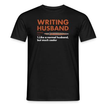 Writer Husband Definition Writing - Men's T-Shirt - black - Front - AI Model Male 178 light (178cm)