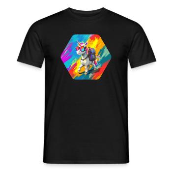 Licorne errante - T-shirt homme - noir - Devant - AI Model Male 178 light (178cm)