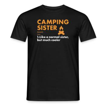 Camper Sister Definition Camping - Men's T-Shirt - black - Front - AI Model Male 178 light (178cm)