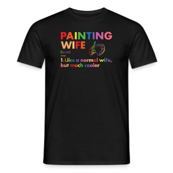 Painter Wife Definition Painting - Männer T-Shirt - Schwarz - Vorne - AI Model Male 178 light (178cm)