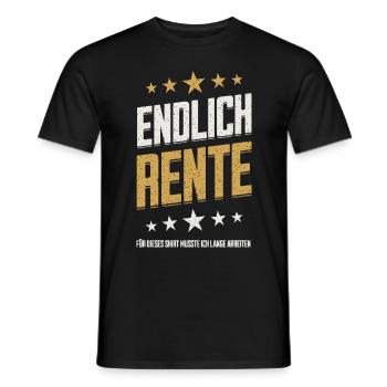 Finally Retirement 2025 Retirement Long Work Shirt - Men's T-Shirt - black - Front - AI Model Male 178 light (178cm)
