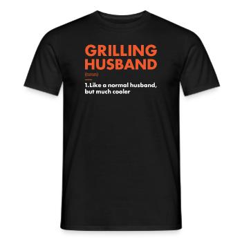 Griller Husband Definition Grilling - Männer T-Shirt - Schwarz - Vorne - AI Model Male 178 light (178cm)