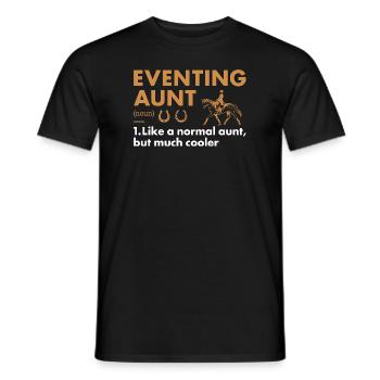 Rider Aunt Definition Eventing - Men's T-Shirt - black - Front - AI Model Male 178 light (178cm)
