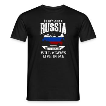 Russland Russe Russia Russisch Putin Kasachstan - Männer T-Shirt - Schwarz - Vorne - AI Model Male 178 light (178cm)
