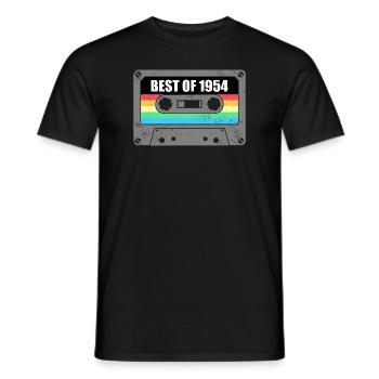 Anniversaire Best Of 1954 Vintage Vintage 1954 - T-shirt homme - noir - Devant - AI Model Male 178 light (178cm)