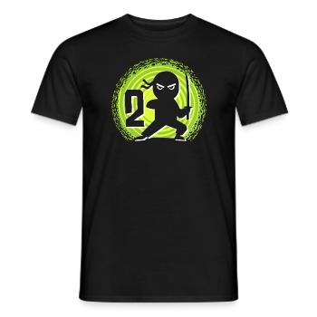 2ème anniversaire 2 ans Jeunes Enfants Ninja - T-shirt homme - noir - Devant - AI Model Male 178 light (178cm)