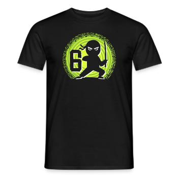 6ème anniversaire 6 ans Jeunes Enfants Ninja - T-shirt homme - noir - Devant - AI Model Male 178 light (178cm)