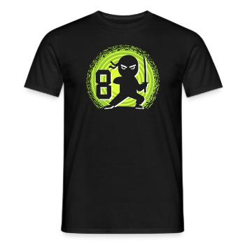 8ème anniversaire 8 ans Jeunes Enfants Ninja - T-shirt homme - noir - Devant - AI Model Male 178 light (178cm)