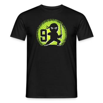 9ème anniversaire 9 ans Jeunes Enfants Ninja - T-shirt homme - noir - Devant - AI Model Male 178 light (178cm)