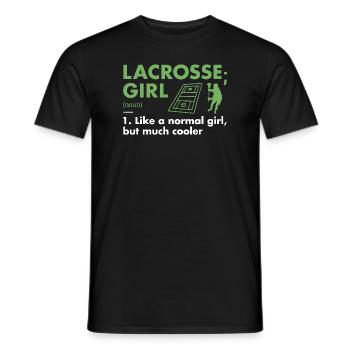 Sport Girl Definition Lacrosse - Männer T-Shirt - Schwarz - Vorne - AI Model Male 178 light (178cm)