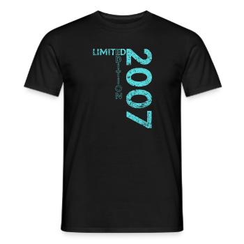 Limited Edition 2007 Birthday Year 2007 - Men's T-Shirt - black - Front - AI Model Male 178 light (178cm)