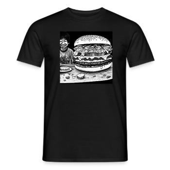 Cyberboss "big M" - Männer T-Shirt - Schwarz - Vorne - AI Model Male 178 light (178cm)