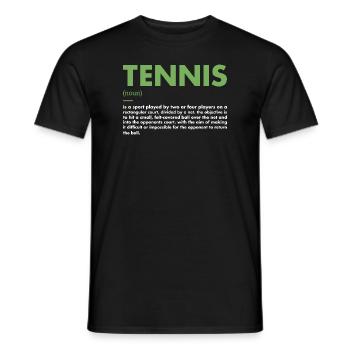Sport Définition Tennis - T-shirt homme - noir - Devant - AI Model Male 178 light (178cm)