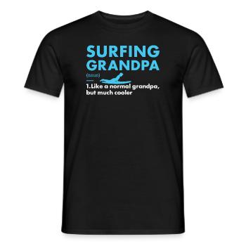 Sport Grandpa Surfing - Männer T-Shirt - Schwarz - Vorne - AI Model Male 178 light (178cm)