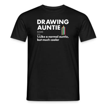 Tiroir Auntie Définition Dessin - T-shirt homme - noir - Devant - AI Model Male 178 light (178cm)