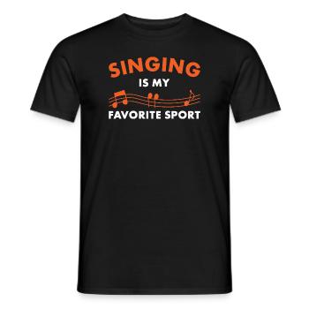Singing Is My Favorite Sport Singer - Männer T-Shirt - Schwarz - Vorne - AI Model Male 178 light (178cm)
