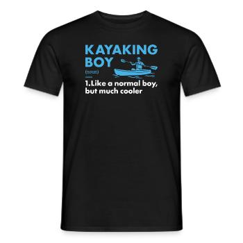 Kayakiste Garçon Définition Kayak - T-shirt homme - noir - Devant - AI Model Male 178 light (178cm)